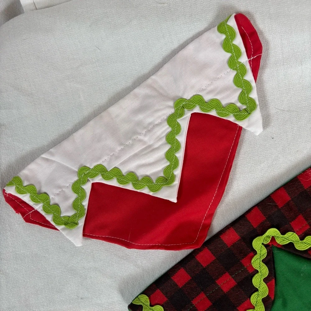 Handmade‎ Christmas Dog Collar Bandanas Set of 3 – Size Medium 9